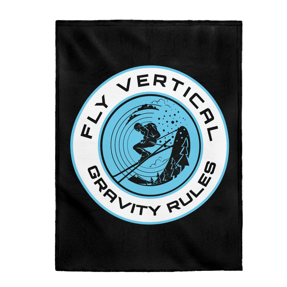 Gravity Rules Ski Black Blanket