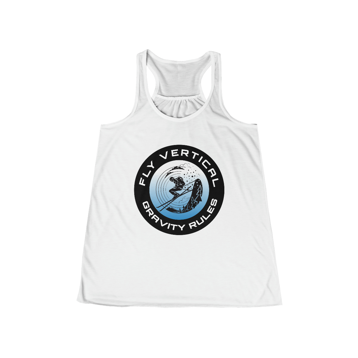 Gravity Rules  Ski Racerback Tank