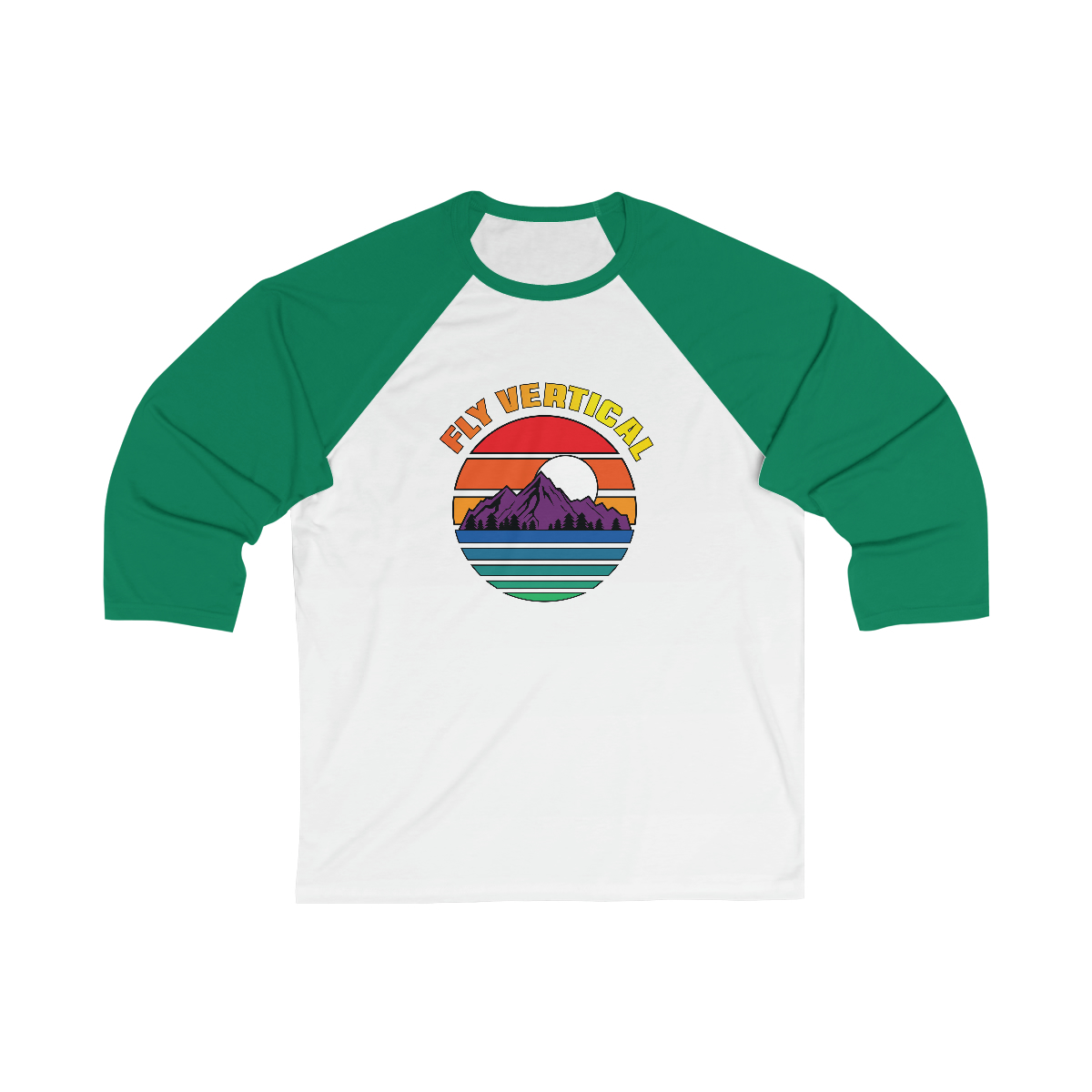 Rainbow Moonlight 3/4 Sleeve Baseball Tee