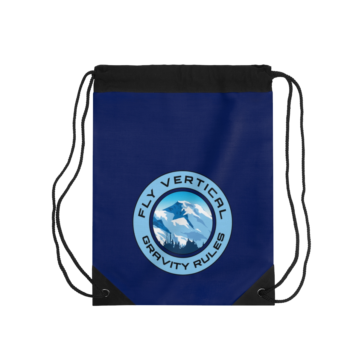 Snowcap Blue Drawstring Bag