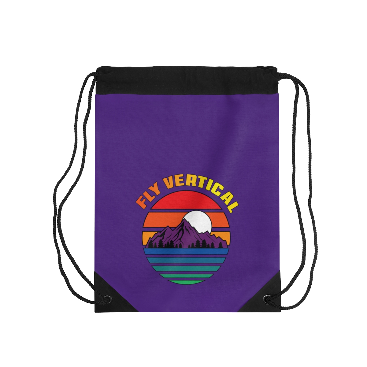 Rainbow Moonlight Purple Drawstring Bag