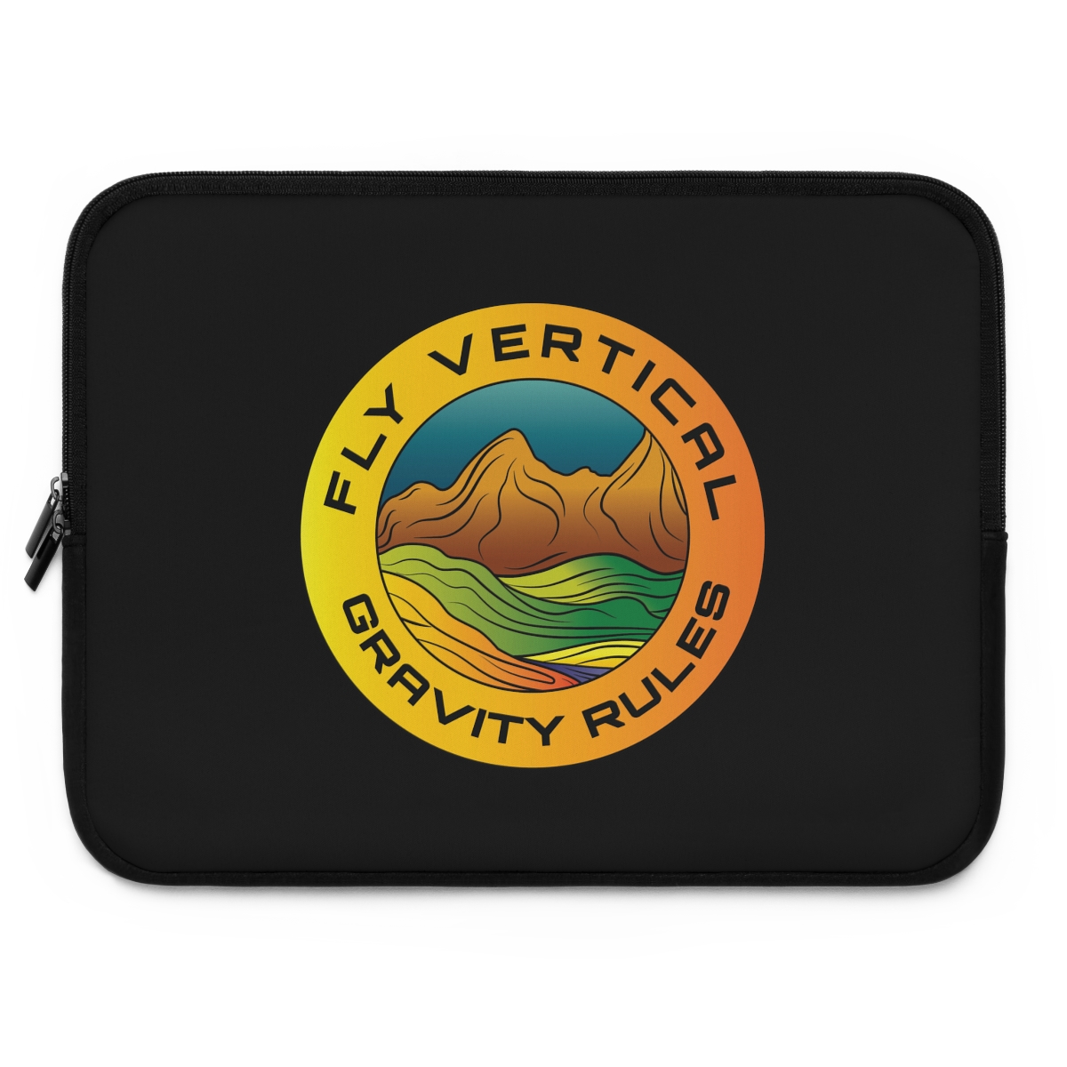 Rolling Hills Black Laptop Sleeve