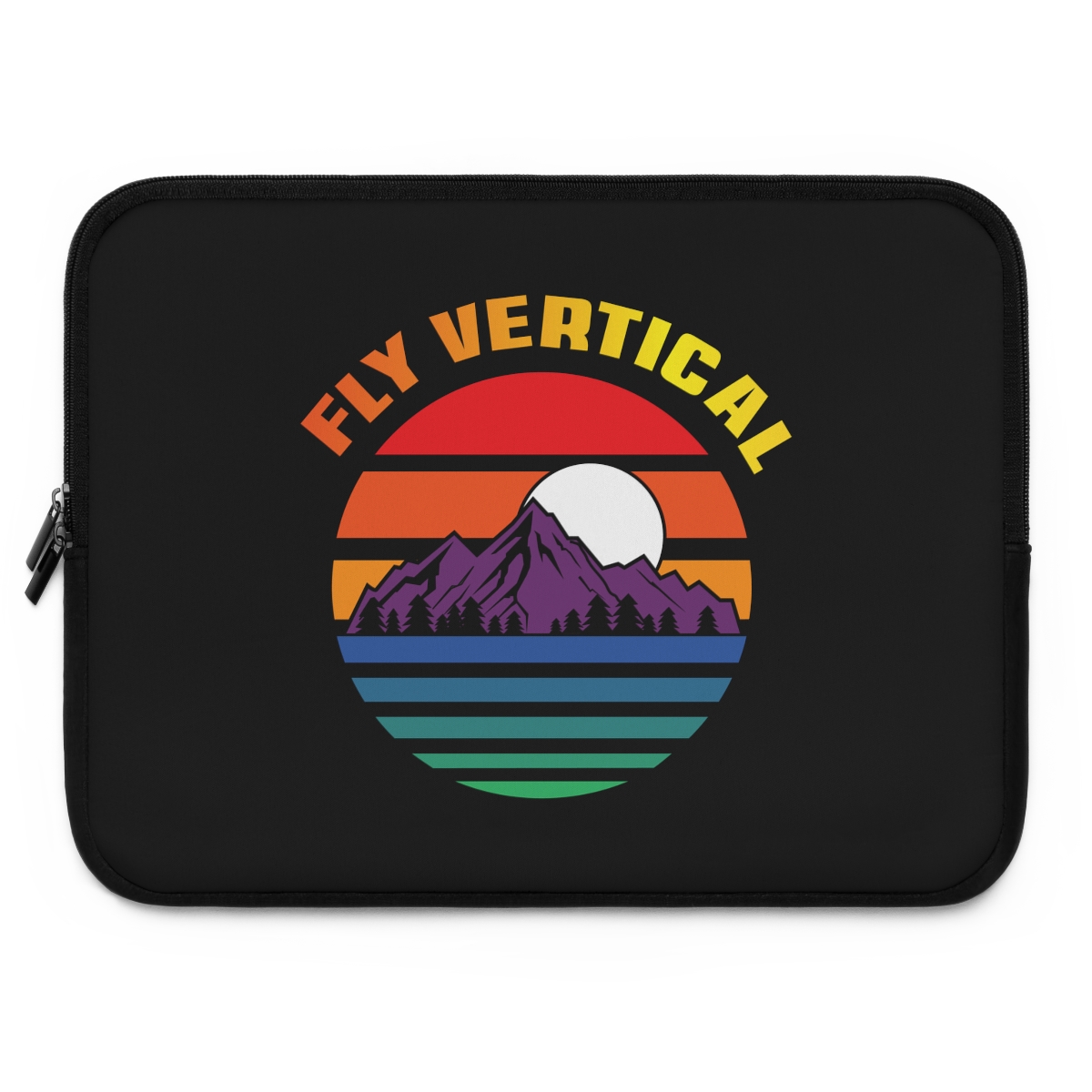 Rainbow Moonlight Black Laptop Sleeve