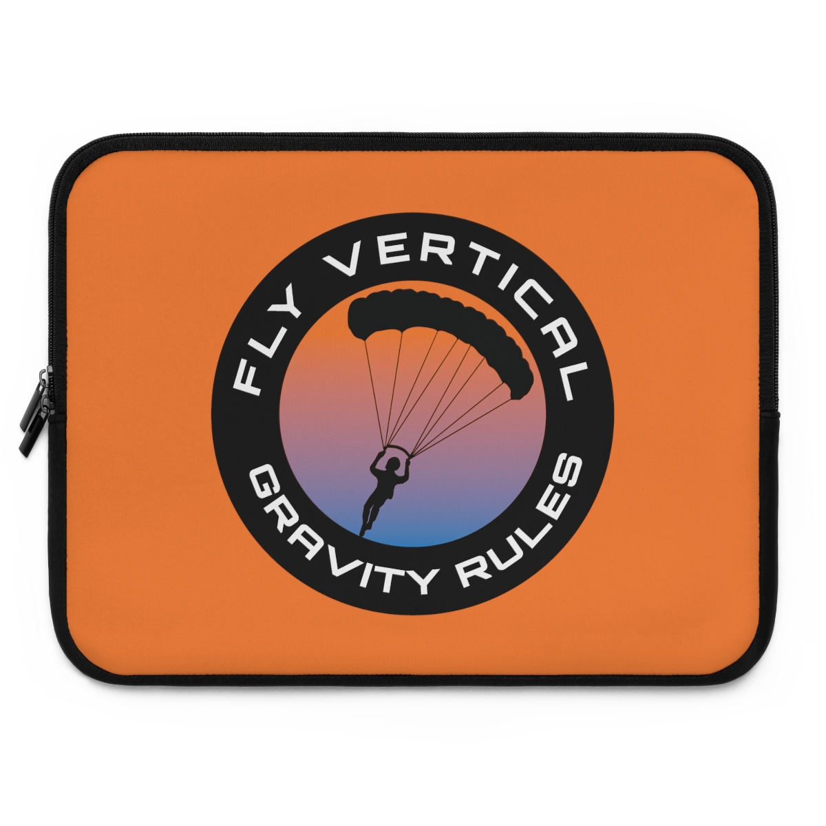 Gravity Rules Skydive Orange Laptop Sleeve