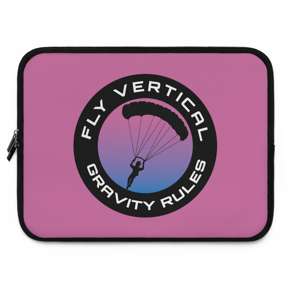 Gravity Rules Skydive Pink Laptop Sleeve