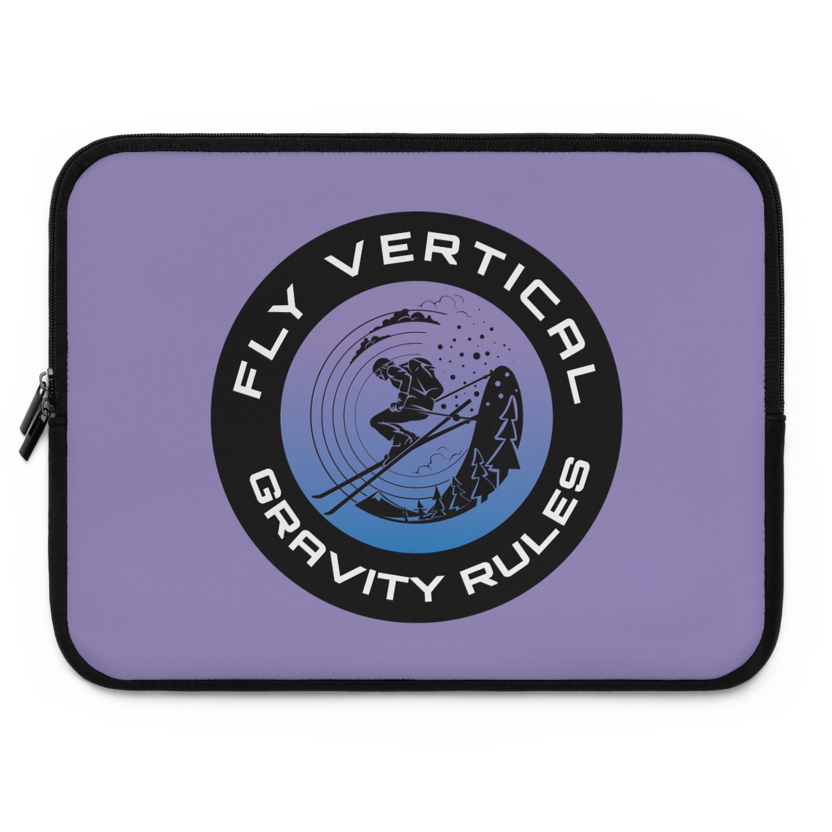 Gravity Rules Ski Purple Laptop Sleeve