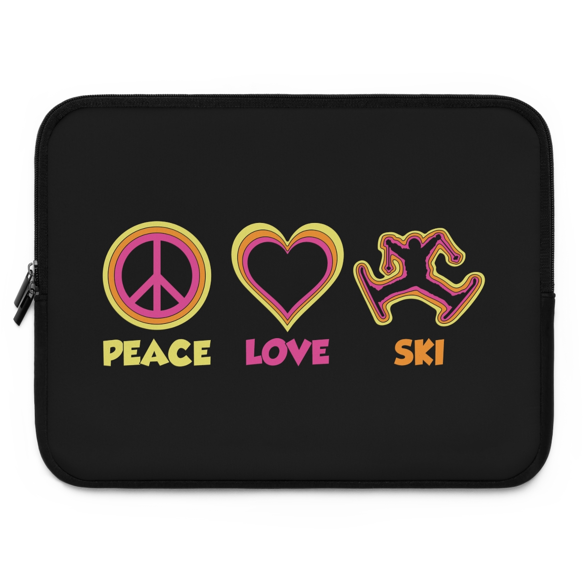 Peace Love Ski Laptop Sleeve