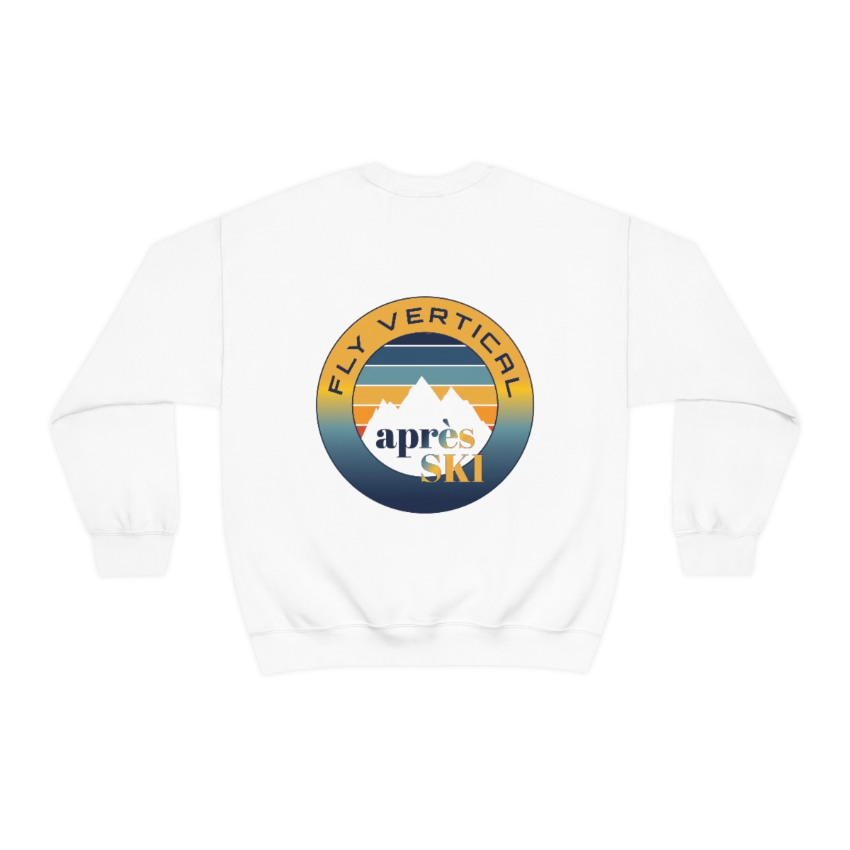 Aprés Ski White Crewneck Sweatshirt