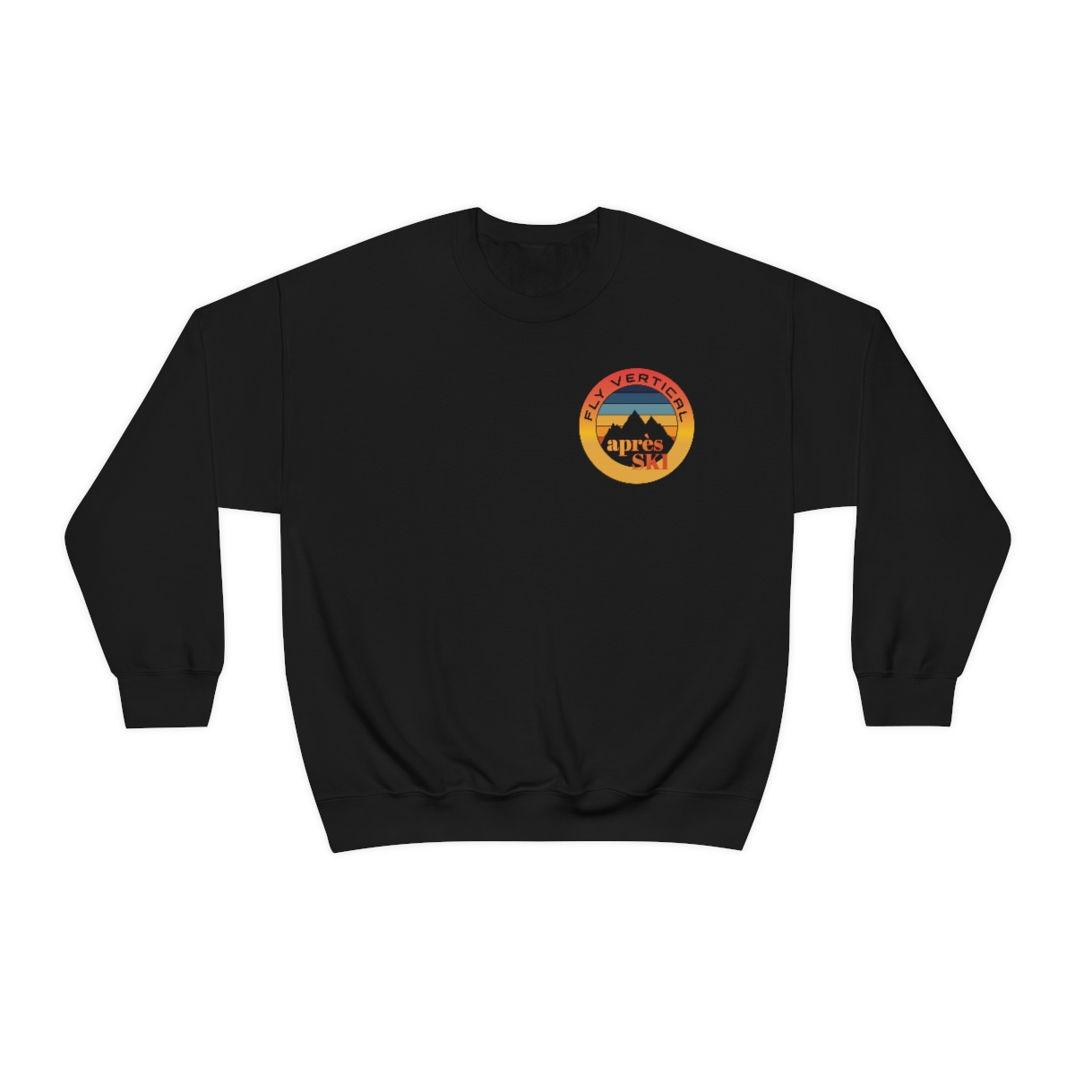 Aprés Ski Black Crewneck Sweatshirt